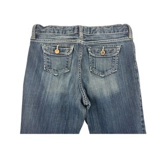 Gap Denim Straight Leg Jeans Women 14 Plus Blue Medium Wash Flap Pocket Y2K